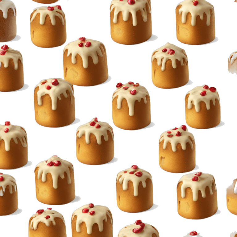 Full white chocolate drip panettone emoji