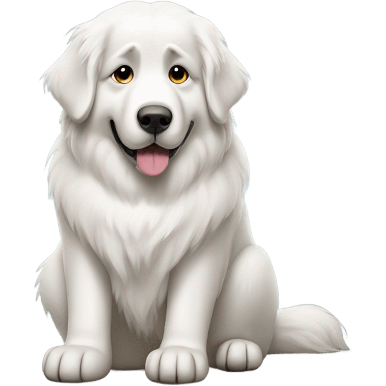 Great Pyrenees dog Sitting down emoji