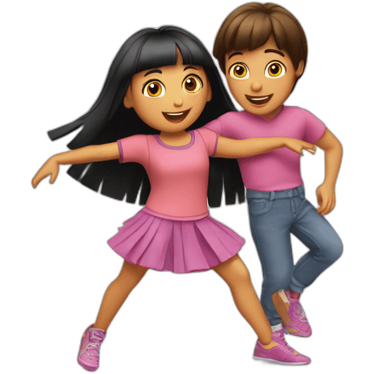 Dora danse avec babouch emoji