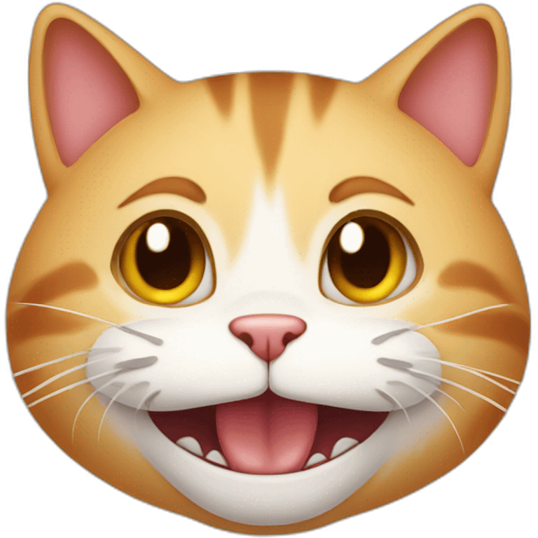 cat without teeth with open mouth emoji