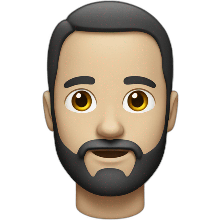 white man with black short beard emoji