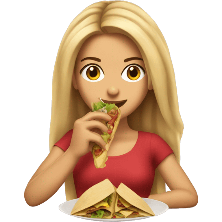 Shakira comiendo tacos emoji