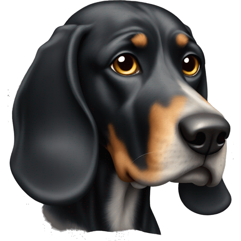 Black hound dog emoji