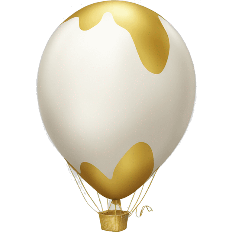 ballon blanc et doré emoji