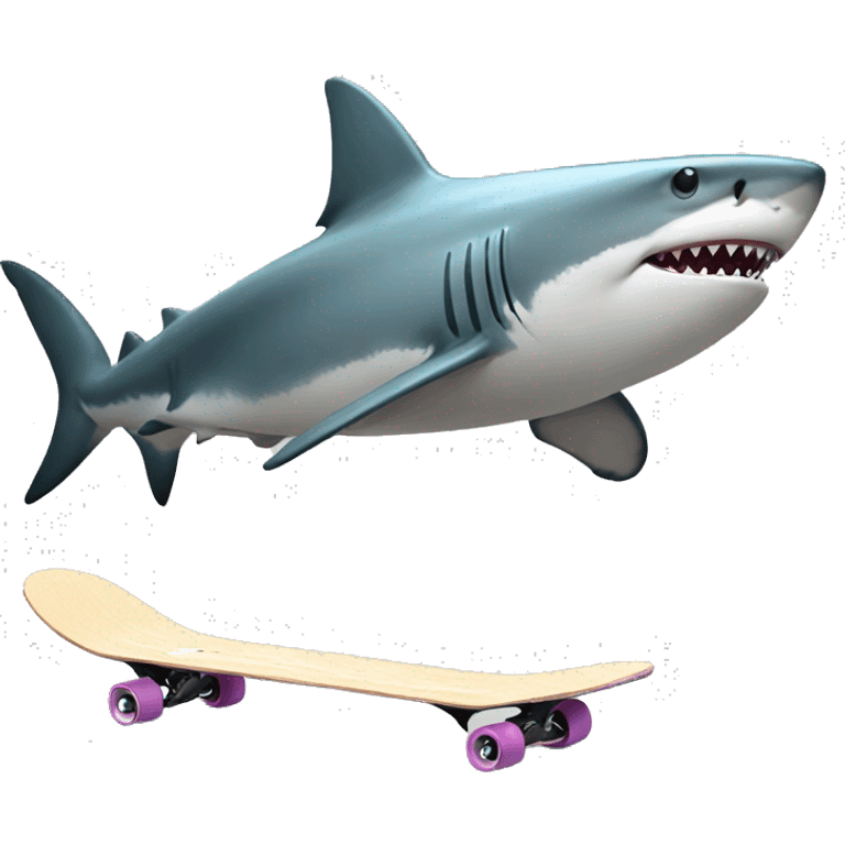 shark skateboarding emoji