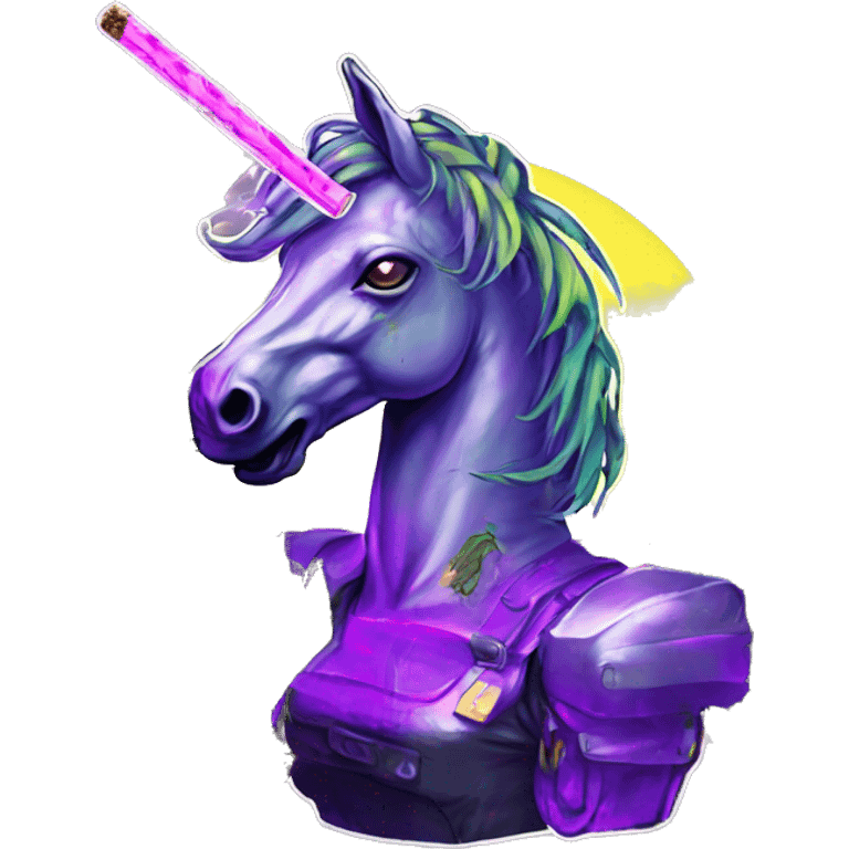 420 .Zombie_ Vaporwave black holographic oilslick zombie unicorn smoking yellow caution tape hemp leaves Pegasus hemp plants emoji