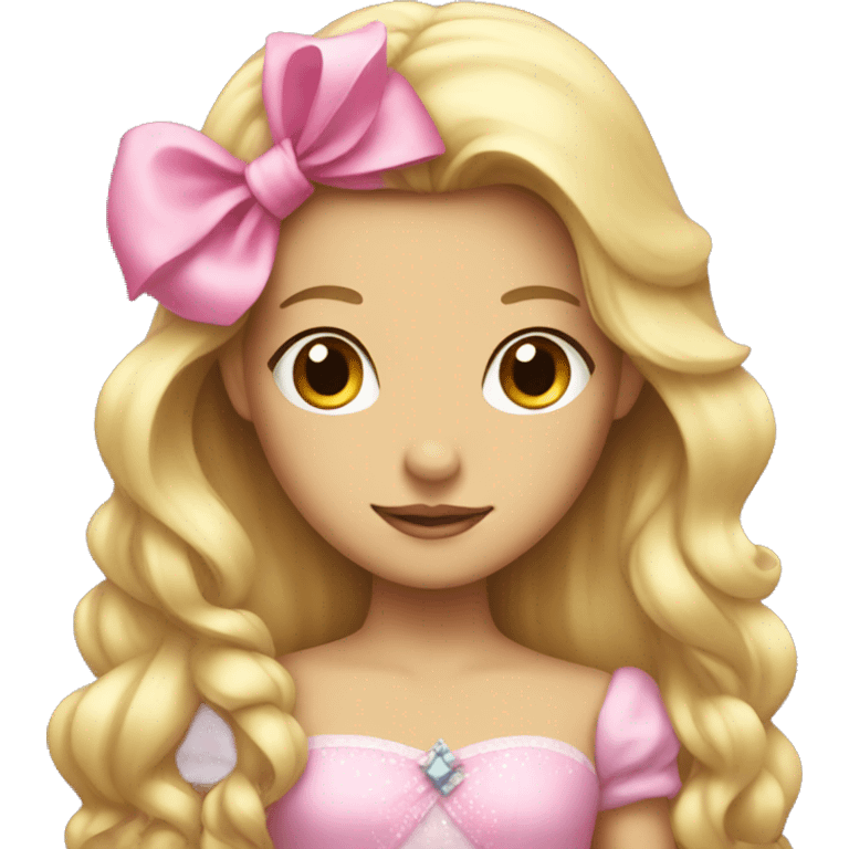 Princess with pink bow emoji