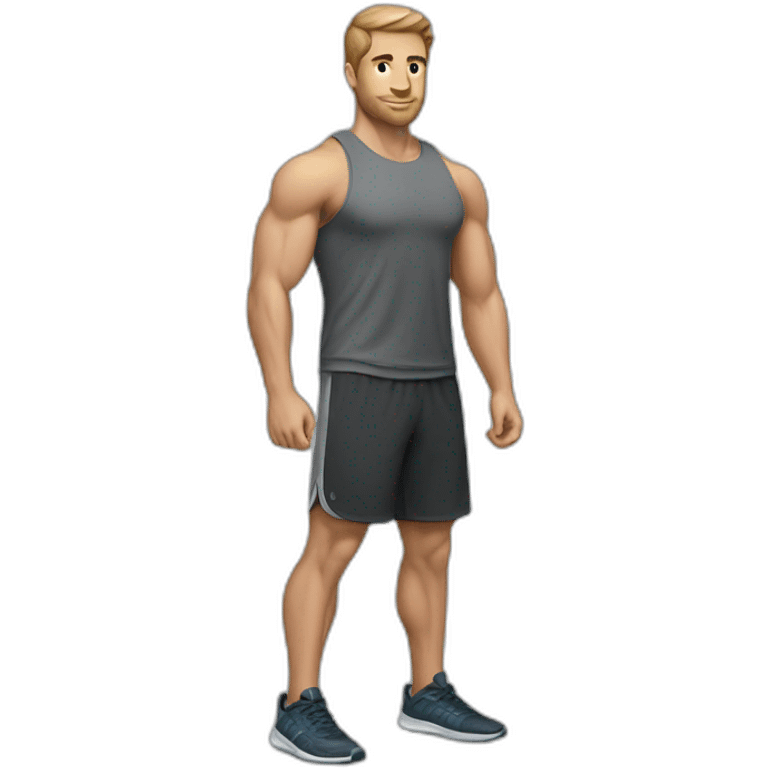 Classic workout clothes for white faceless men emoji