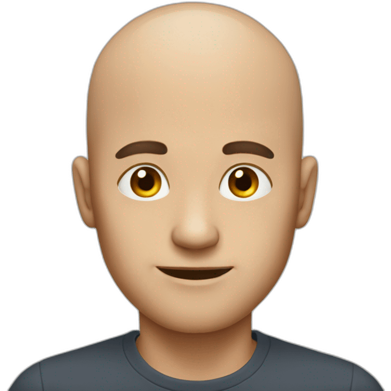 A man with no hair  emoji