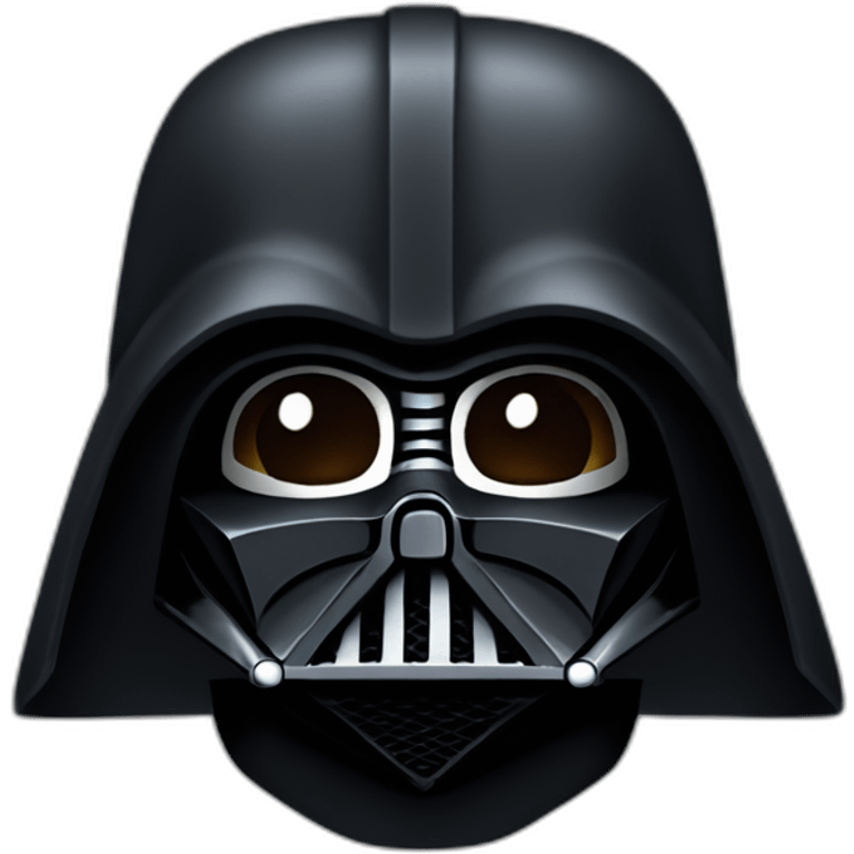 hooded darth vader without helmet emoji