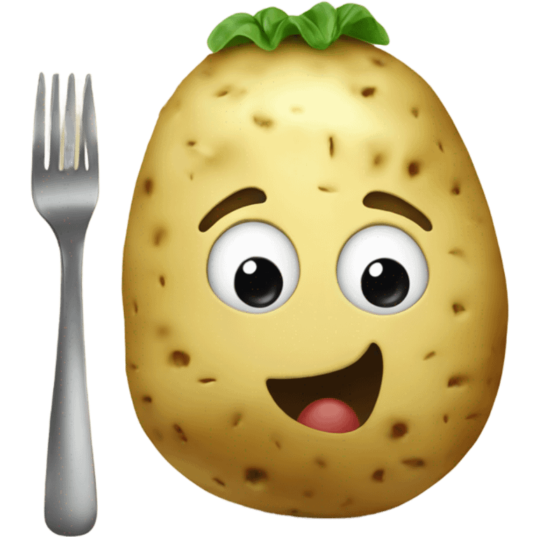 Potato from Italy eating pasta emoji