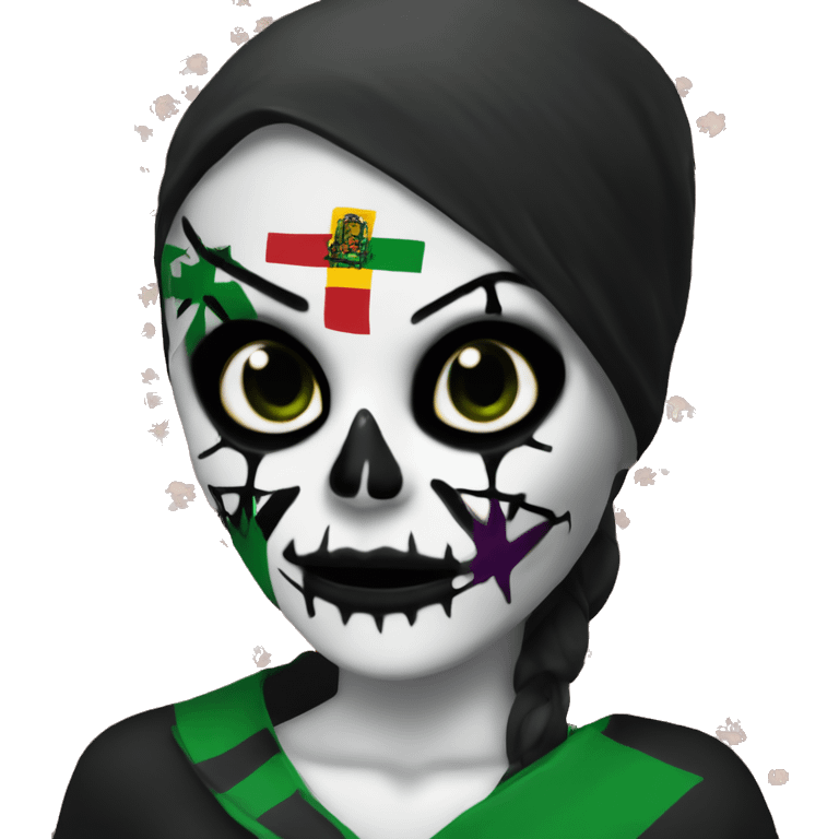 uma caveira com a bandeira do paqu emoji