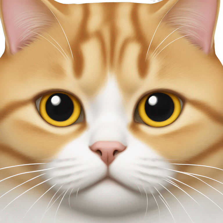 fat orange and white british shorthair cat emoji