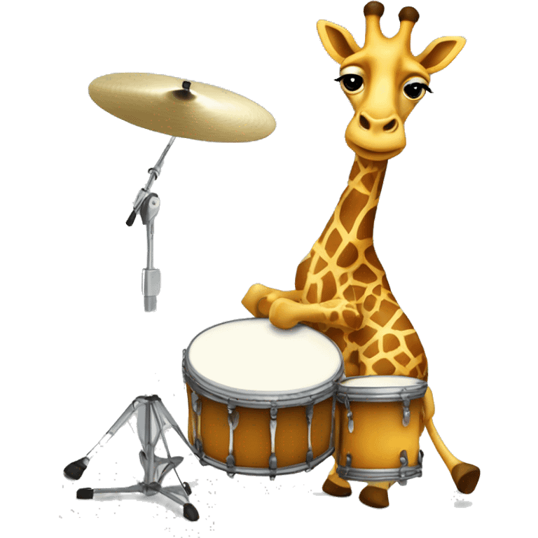 Giraffe playing drums emoji