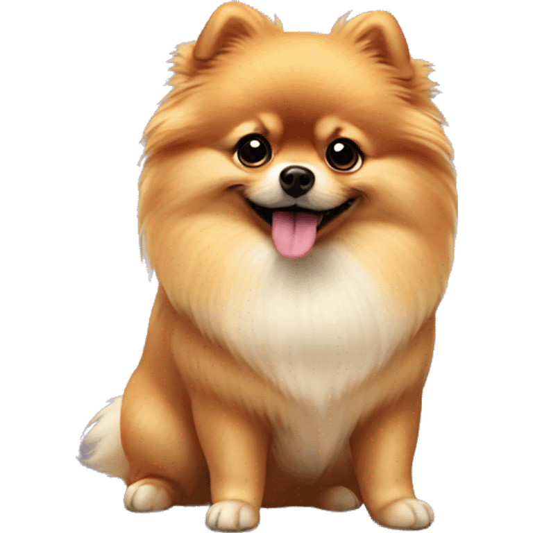 Pomeranian dog tap tap tap emoji