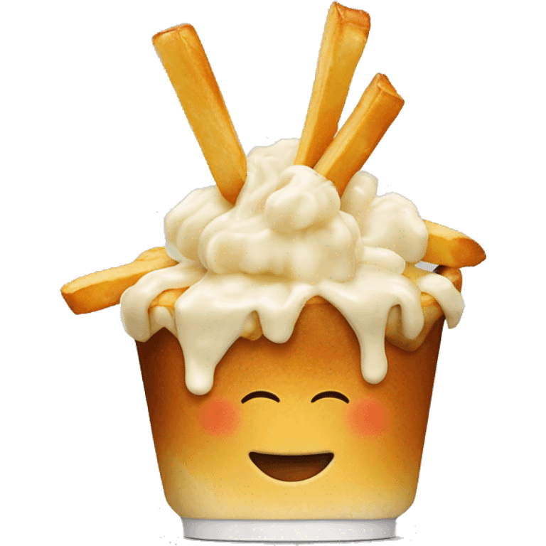 Poutine qui mange une poutine emoji