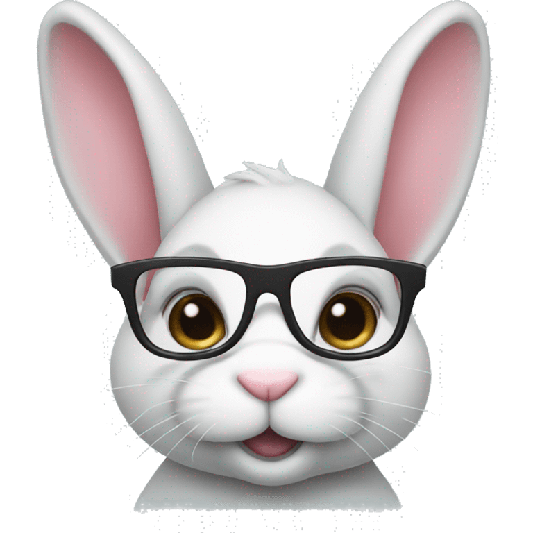 Bunny with Glasses  emoji