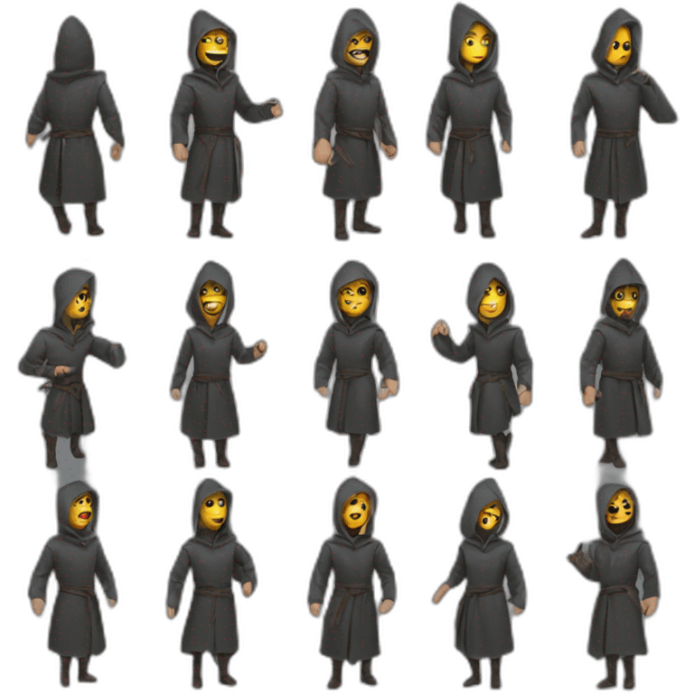 medieval evil spy switching clothes emoji