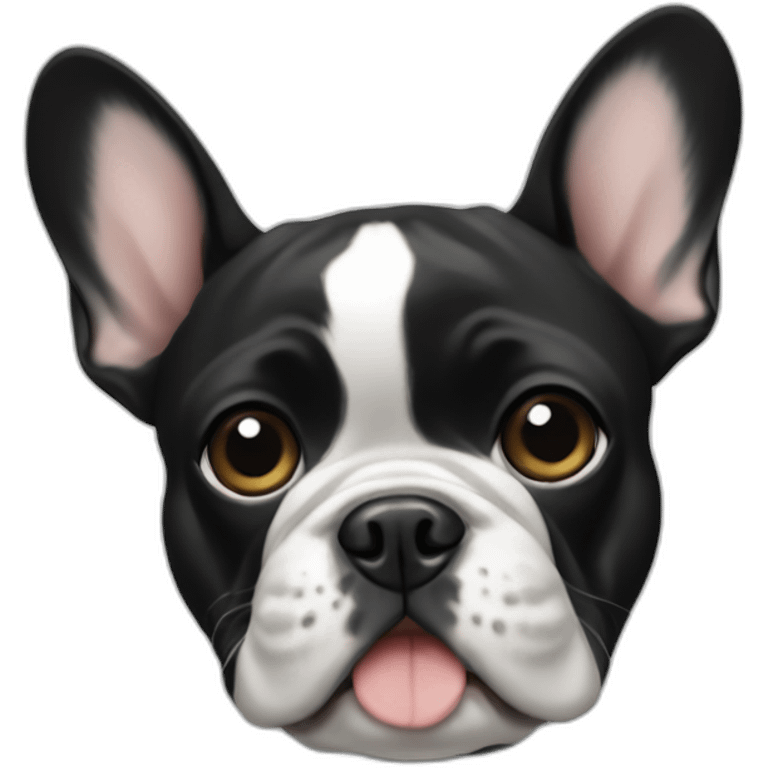 French-bulldog-Black and white emoji