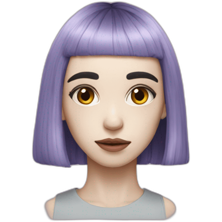 grimes-with-bob-haircut emoji