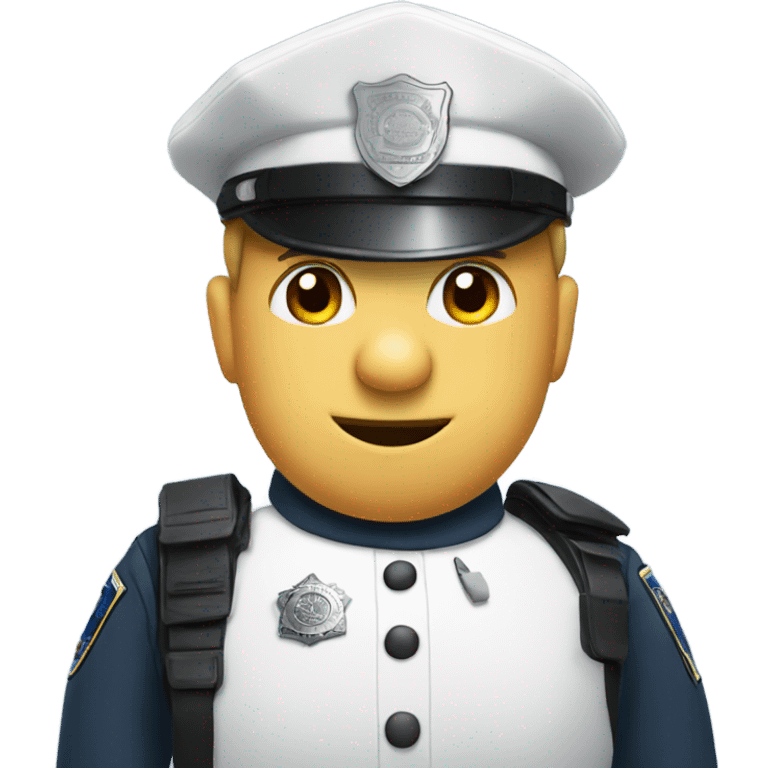 Snowman who is a police officer emoji