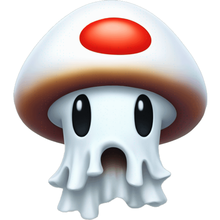 Mario-style Mushroom Ghost emoji