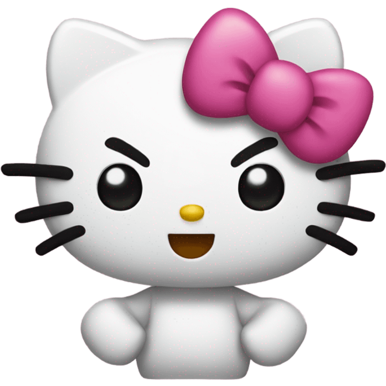 Hello kitty mad emoji