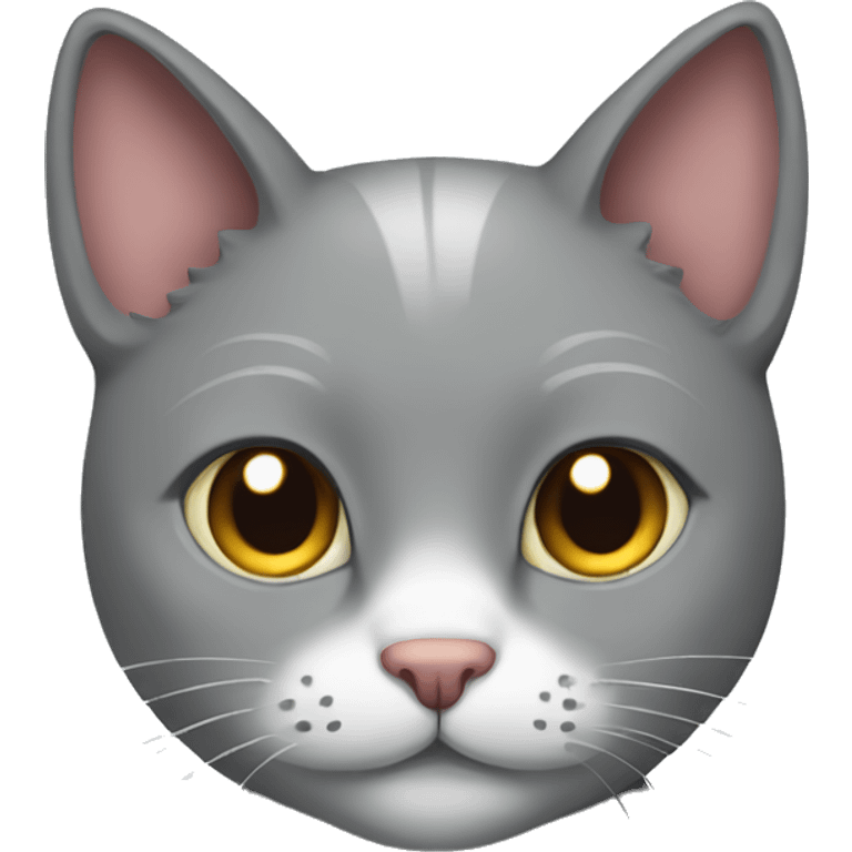 Grey Cat With hearth emoji