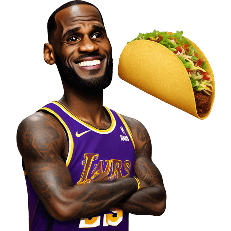 lebron James with taco emoji