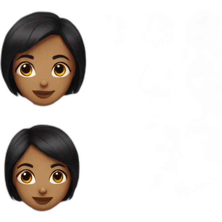 black girl wearing a short black bob emoji