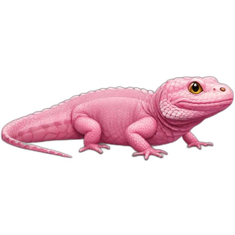 fat pink tegu lizard emoji