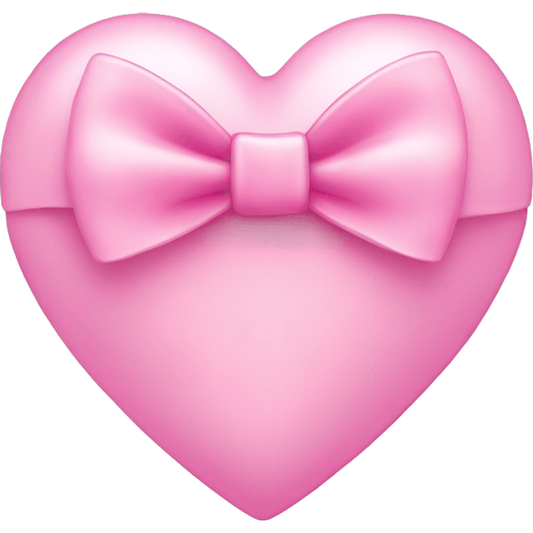 light pink heart with a bow glassy emoji