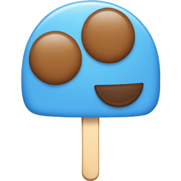 un paleta de caramelo de color azul emoji