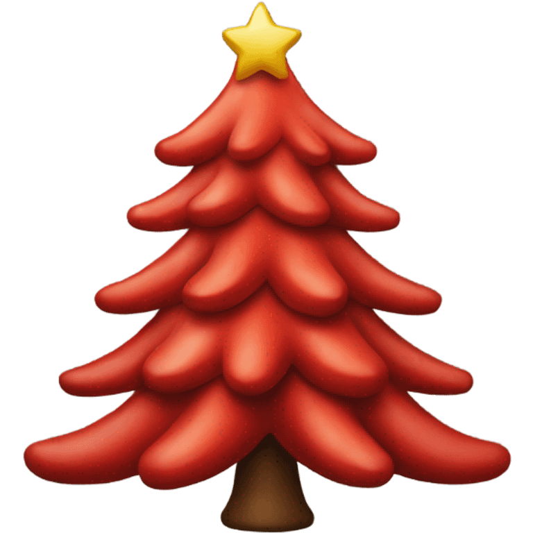 Red Christmas tree  emoji