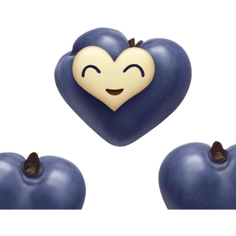 Heart with blueberry  emoji