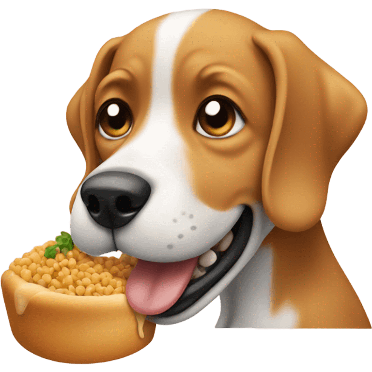 Dog eating food emoji