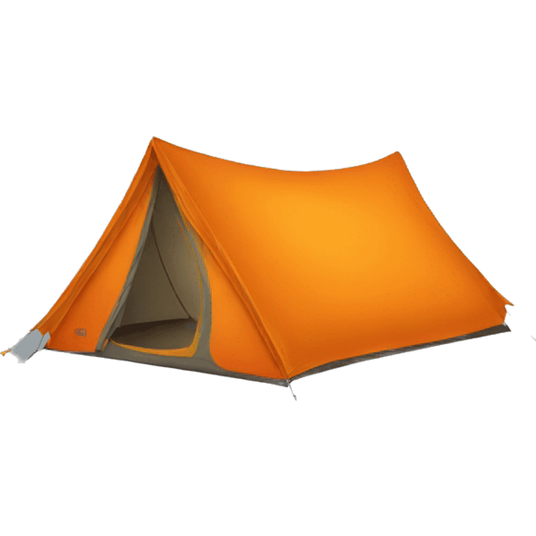 an orange camping tent emoji