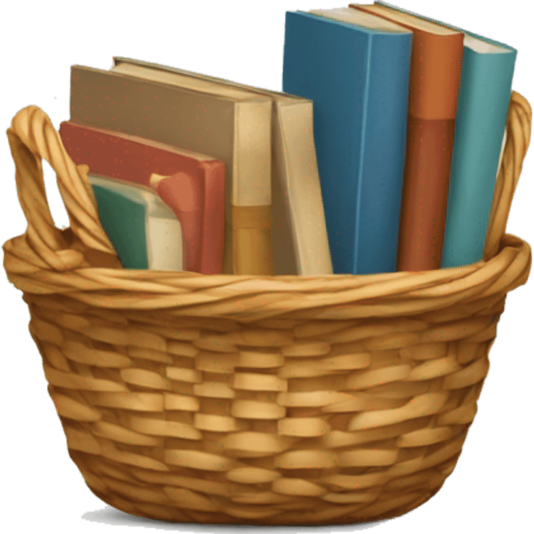 basket with books inside  emoji