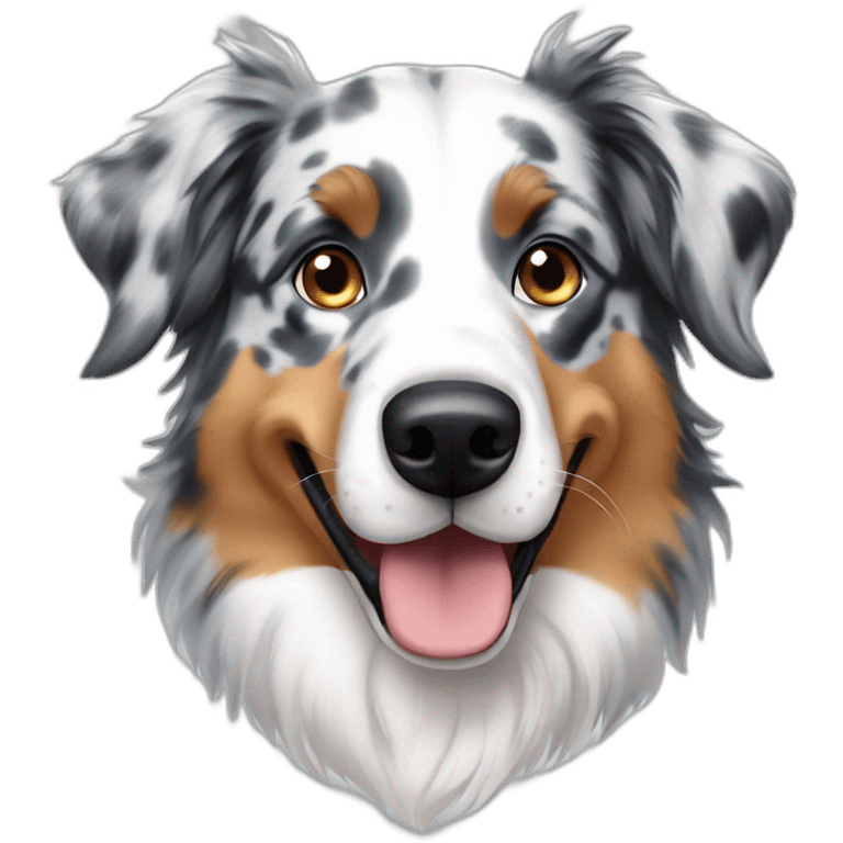 dog australian shepard blue merle emoji