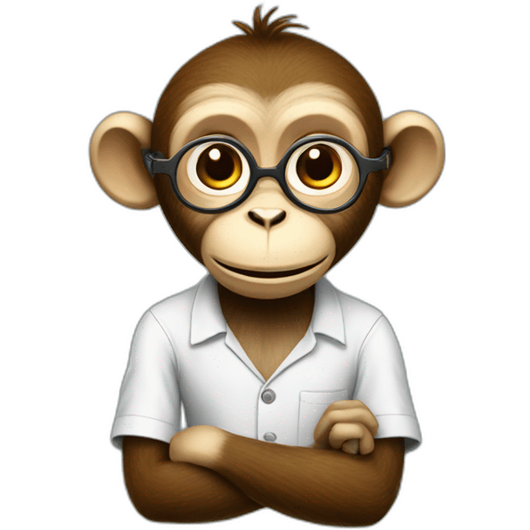 monkey learning maths emoji