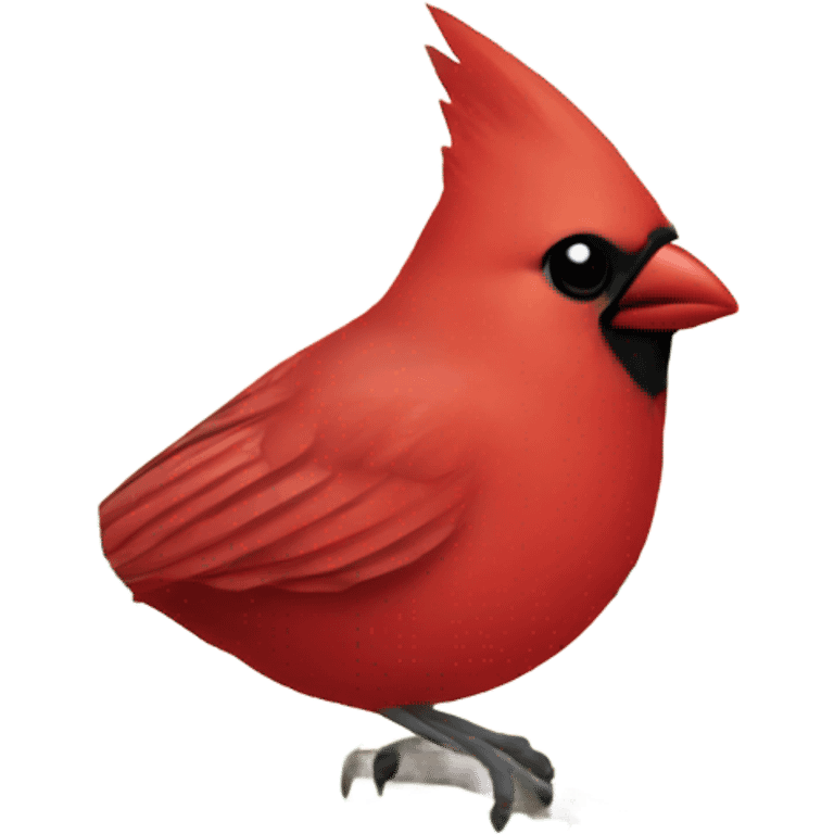 Cardinal on a holly branch emoji