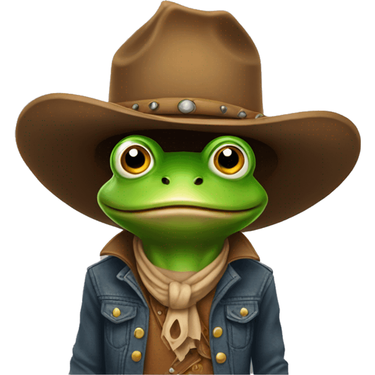 Frog cowboy emoji