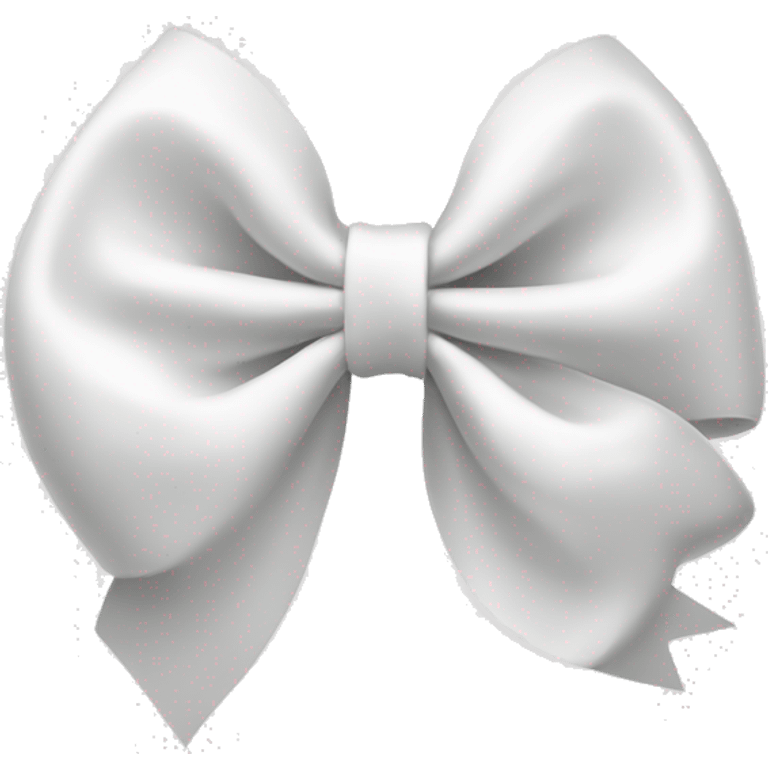 Elegant white bow emoji