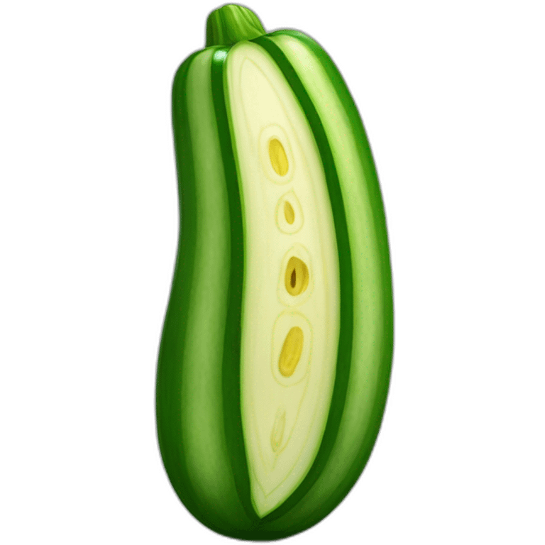 Pfirsich küsst Zucchini intensiv  emoji