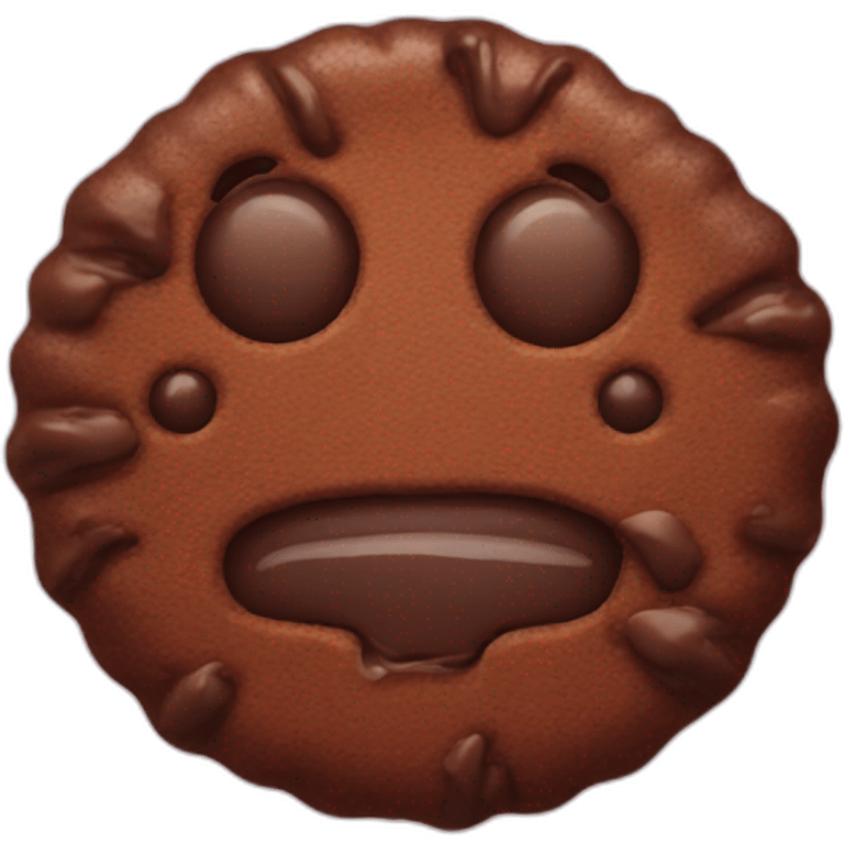 Chocolate cookie emoji