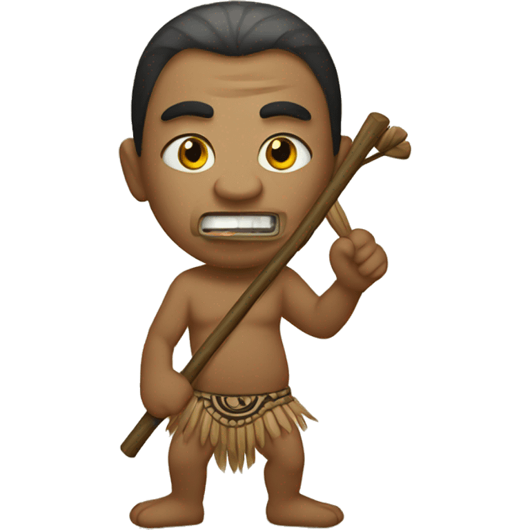 Maori with stick emoji