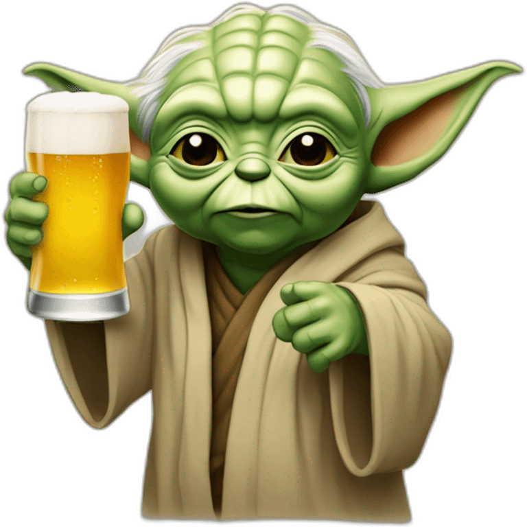 Yoda qui boit une biere emoji