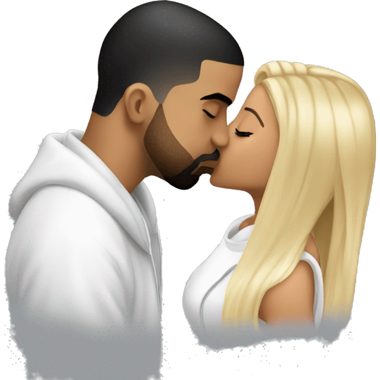 Drake kissing kanye emoji