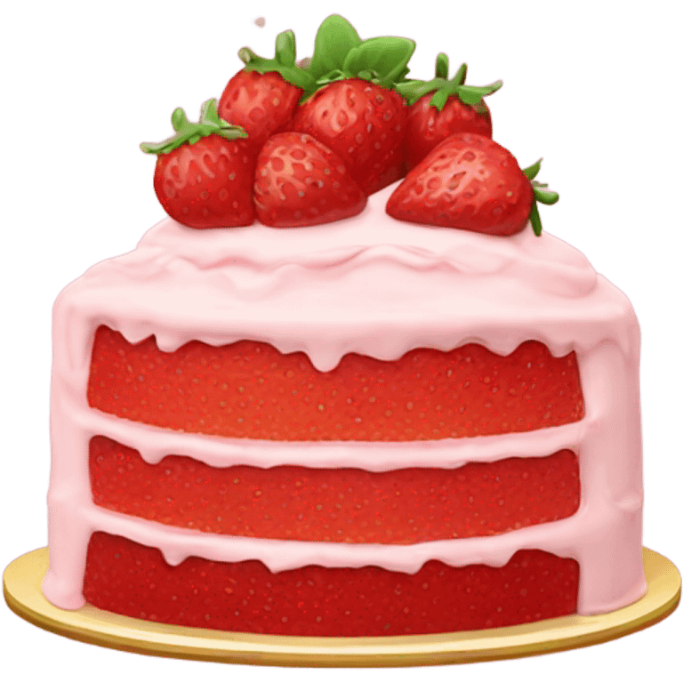 Strawberry cake  emoji