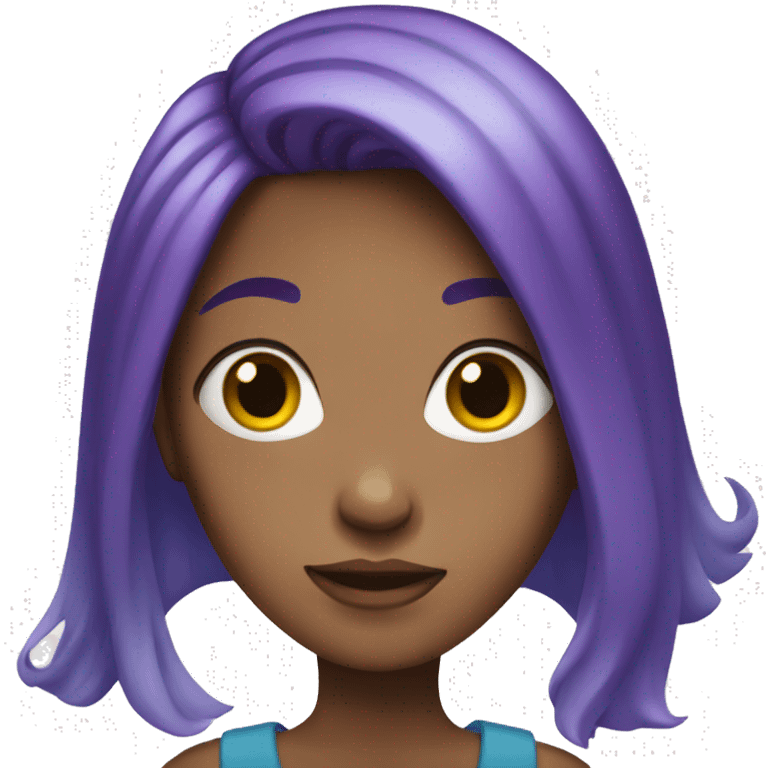 Girl with purple and blue hair emoji